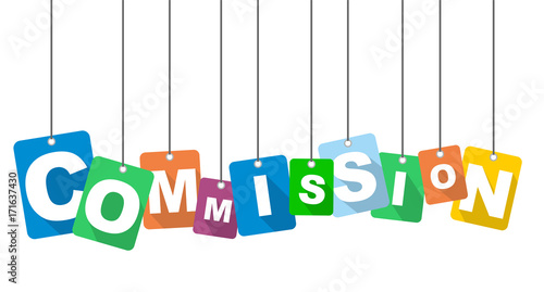 Colorful vector flat design background commission. It is well adapted for web design.