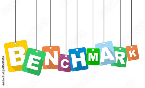 Colorful vector flat design background benchmark. It is well adapted for web design.