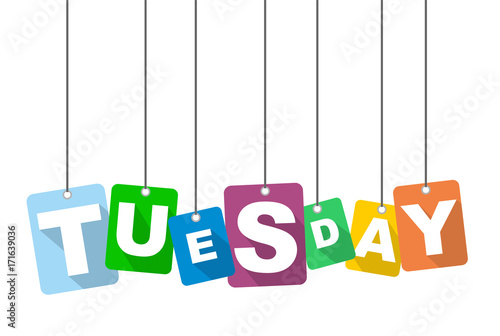 Tableau sur toile vector illustration background tuesday