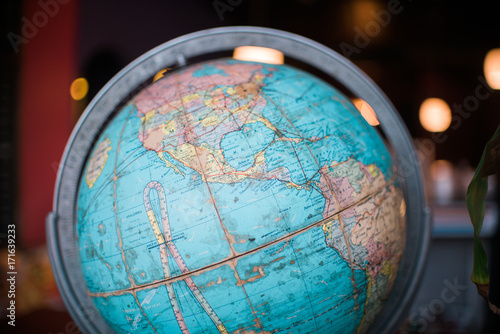 Close-up of a globe