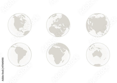 World continents. vector illustration