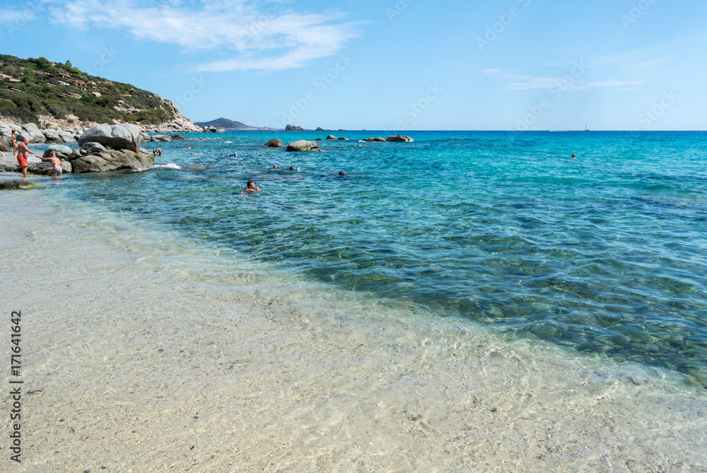  Beautiful beach  and sea in Villasimius, Sardegna, Italy