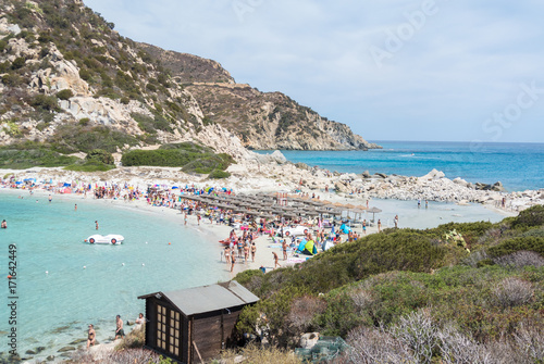  Beautiful beach  and sea in Villasimius, Sardegna, Italy