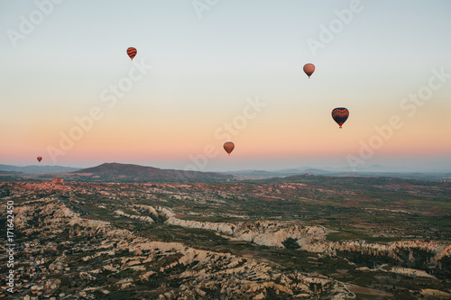 The famous tourist attraction of Cappadocia is an air flight. Cappadocia is known all over the world as one of the best places for flights with balloons. Cappadocia, Turkey. © franz12