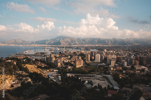 View of Palermo city from Mount Pellegrino photo