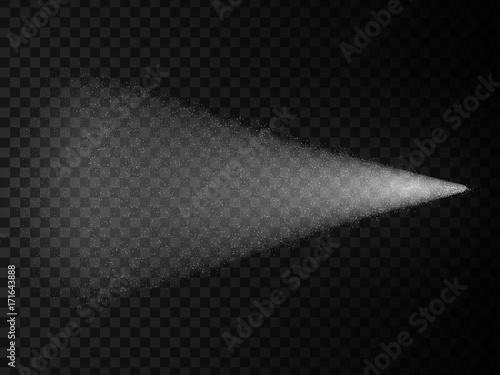 Water spray mist of atomizer. Vector cosmetic effect illustration