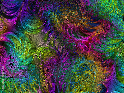 Vector  Iridescent Mosaic Smalt Majolica Background