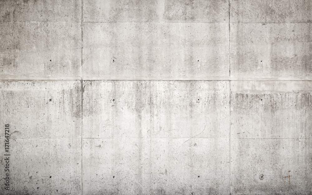 Naklejka premium Stary szary betonowy mur, tekstura tło