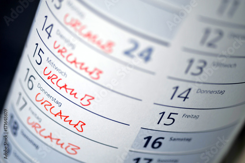 Konstfotografi Urlaub, Urlaubsplanung, Freizeit, Reise, Erholungsurlaub, Kalender, Urlaubsreise