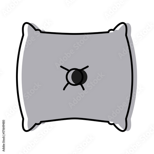Bed pillow isolated icon vector illustration graphic design
