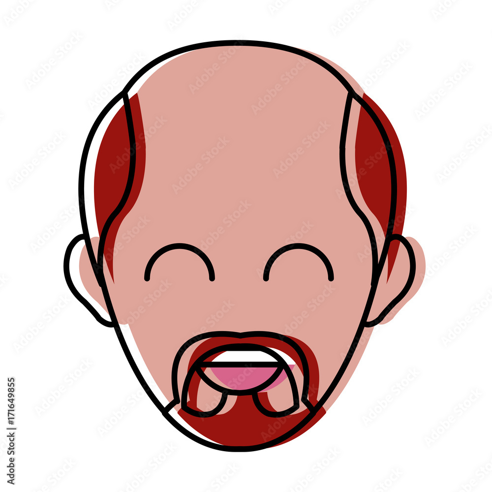 Obraz premium Man smiling cartoon icon vector illustration graphic design