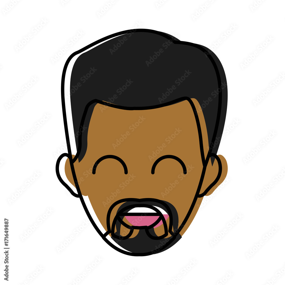 Man smiling cartoon icon vector illustration graphic design Man smiling cartoon icon vector illustration graphic design
