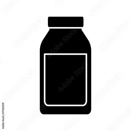Empty glass bottle icon vector illustration graphic design
