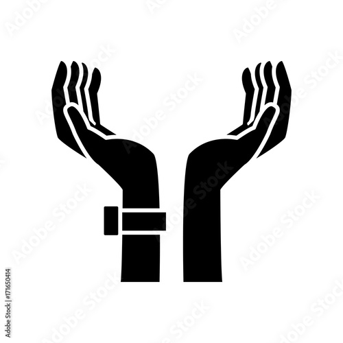 Hand holding something icon vector illustration graphic design