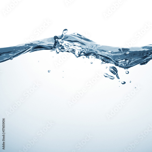 Water wave on white background