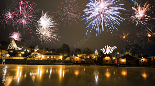 New years eve in old town of Porvoo