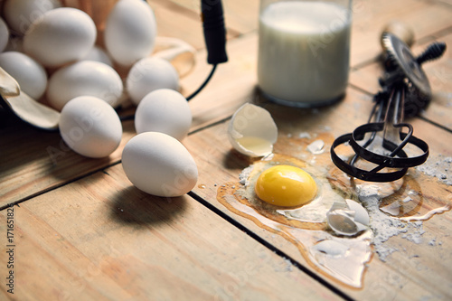 Old fashioned baking still life photo