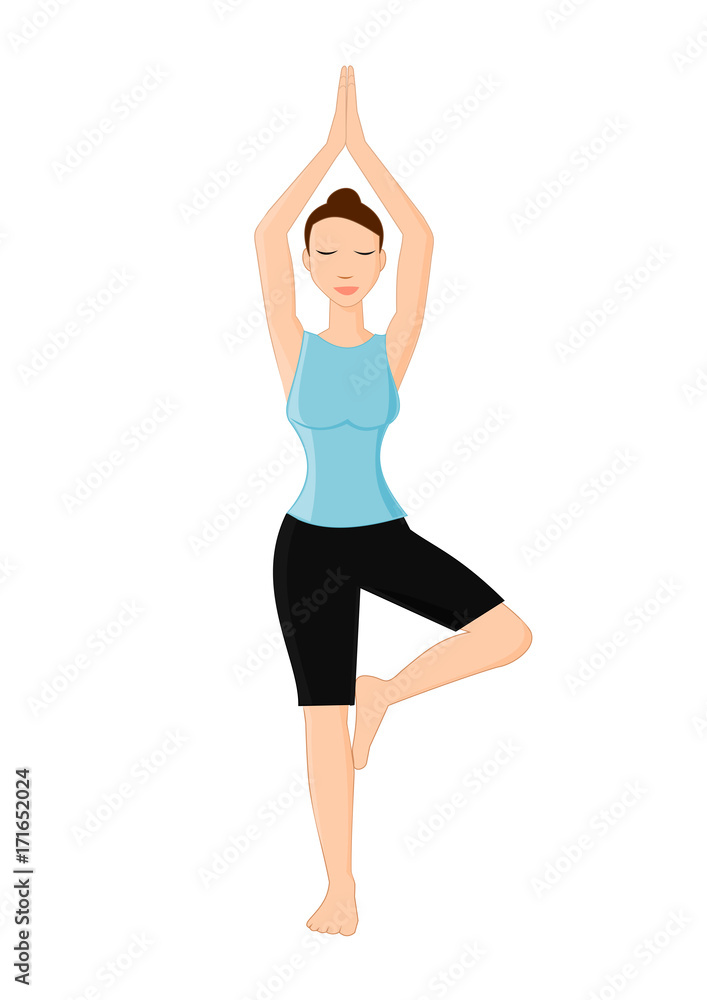 Young woman practicing yoga