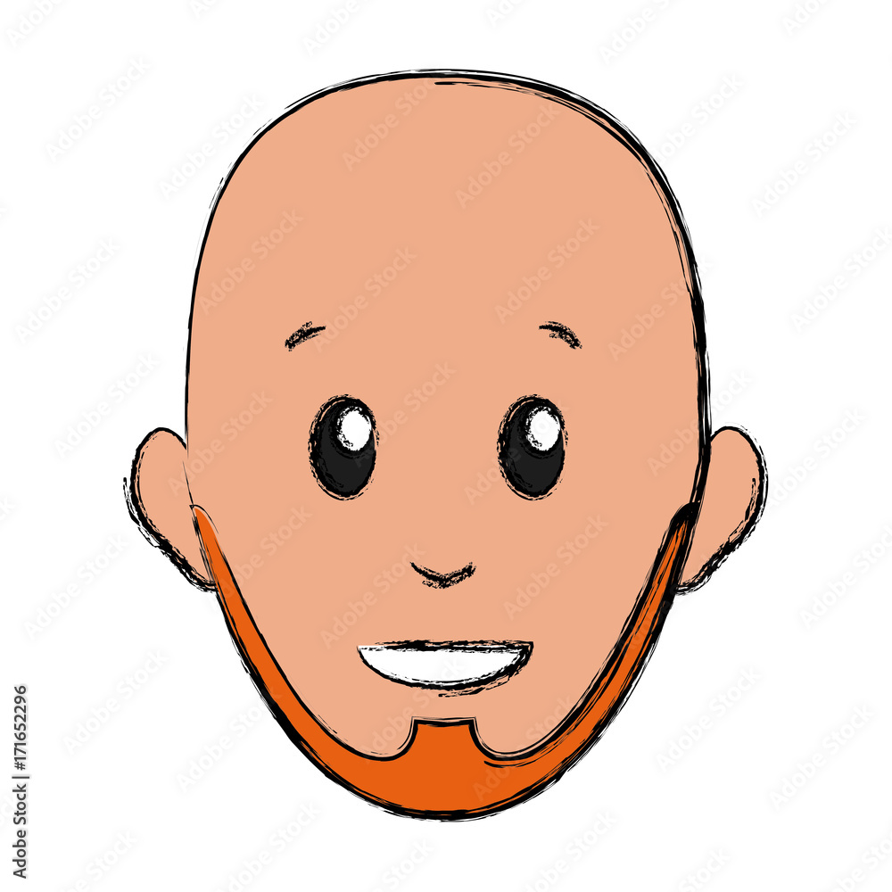 Fototapeta premium Man smiling cartoon icon vector illustration graphic design