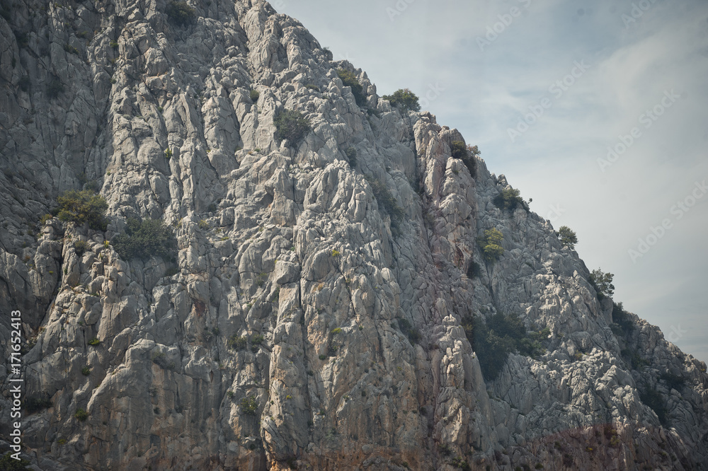 Jagged mountains in the South of Antalya 8420.