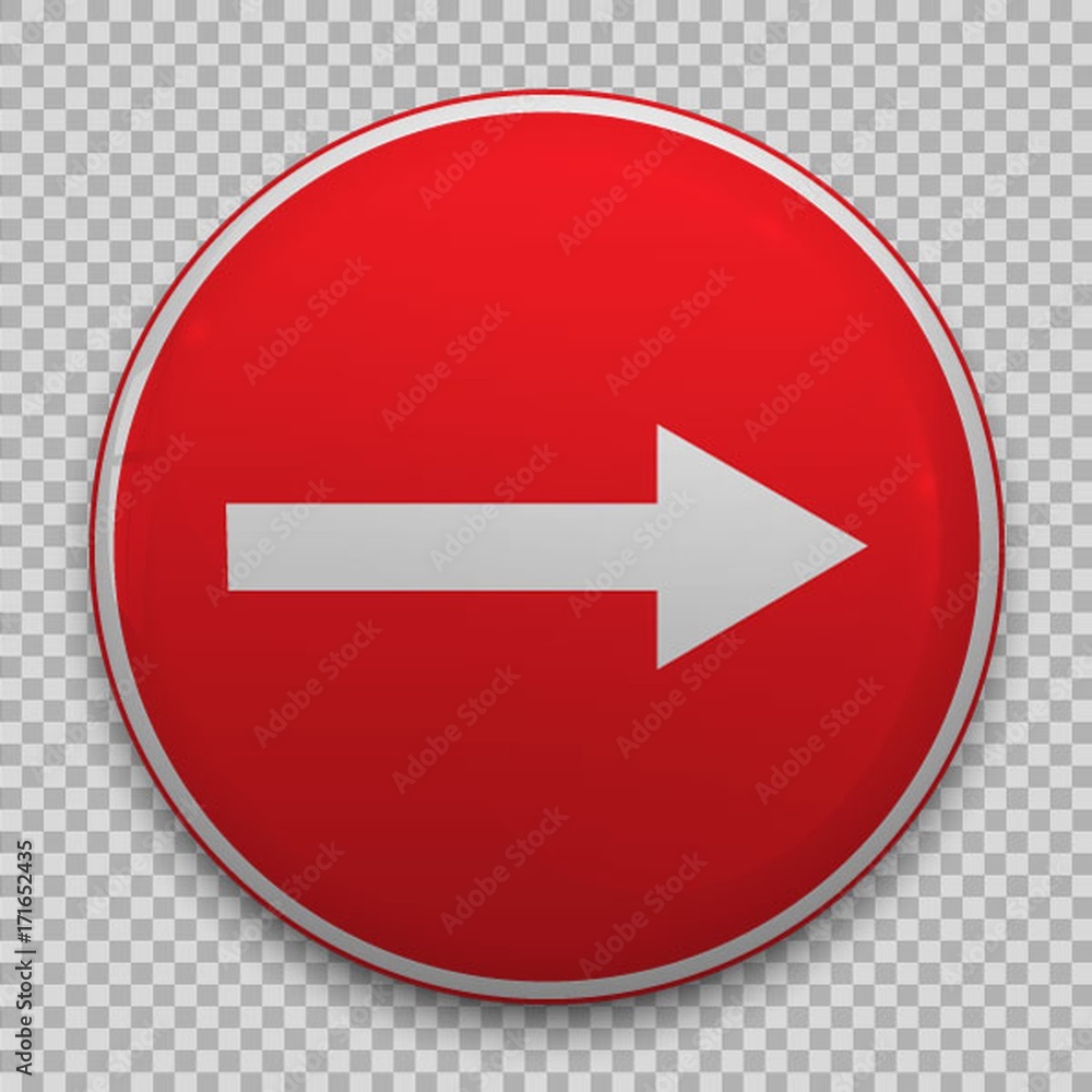 road sign with Arrow, Vector icon. road sign with Arrow, Vector icon.