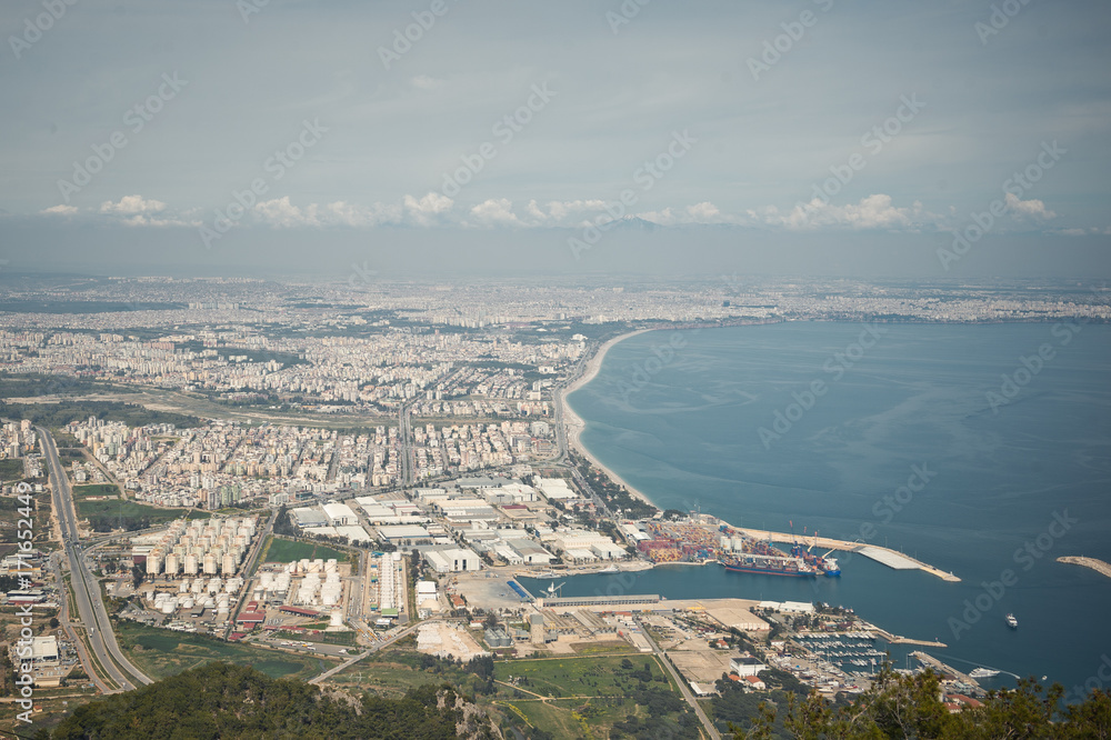 Landscape of Antalya city from the observation deck 8428.