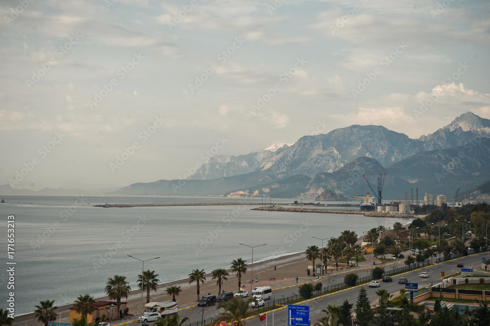 The sea coast in Antalya 8170.