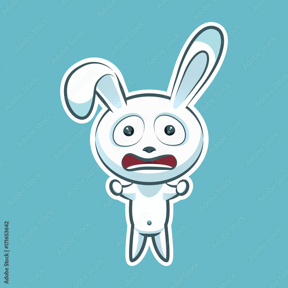 Sticker emoji emoticon emotion horrified screaming, clenched fists ...