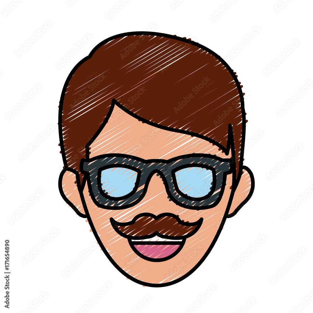 Man smiling cartoon icon vector illustration graphic design Man smiling cartoon icon vector illustration graphic design