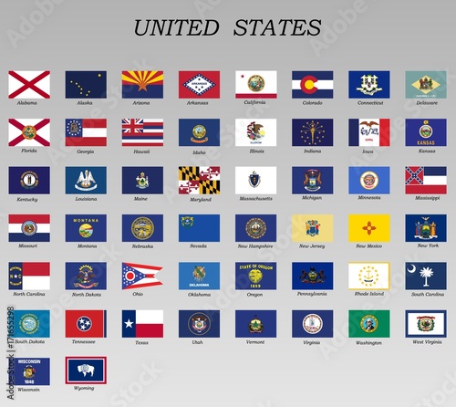 all flags of states of usa photo