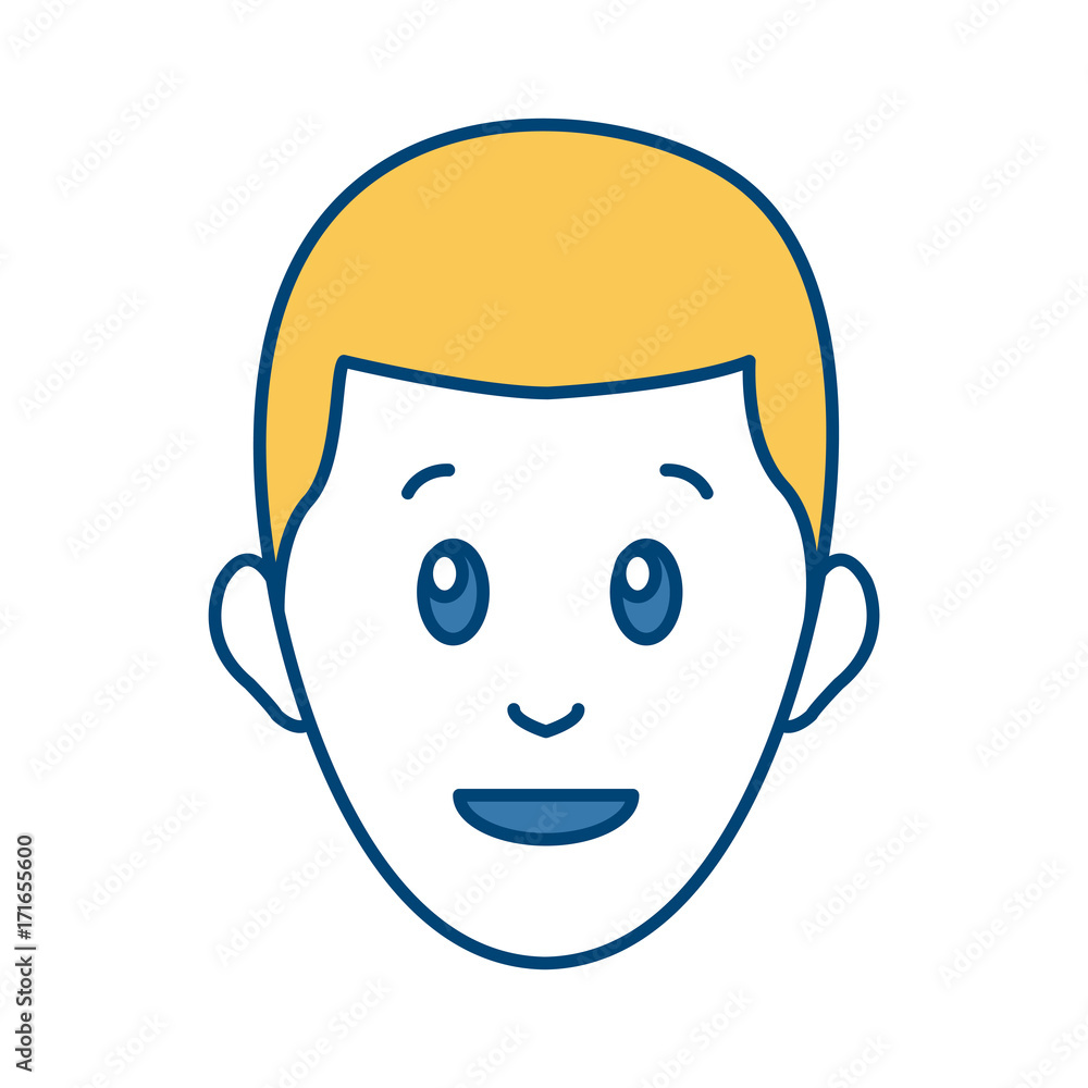 Man smiling cartoon icon vector illustration graphic design Man smiling cartoon icon vector illustration graphic design