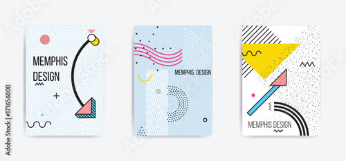 Colorful trend Neo Memphis geometric poster