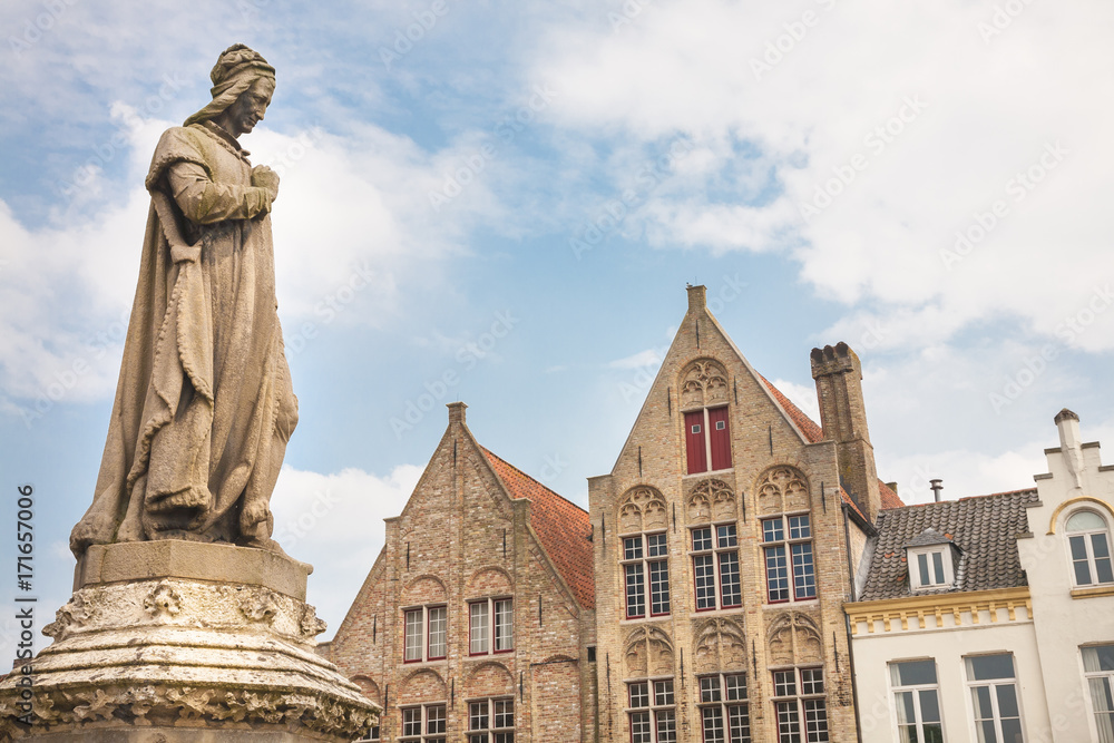Fototapeta premium Statue, Damme, Belgium
