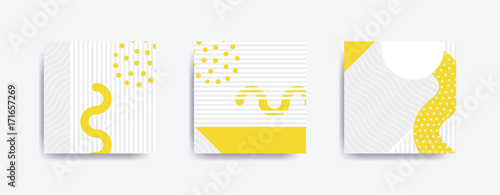 Colorful trend Neo Memphis geometric poster