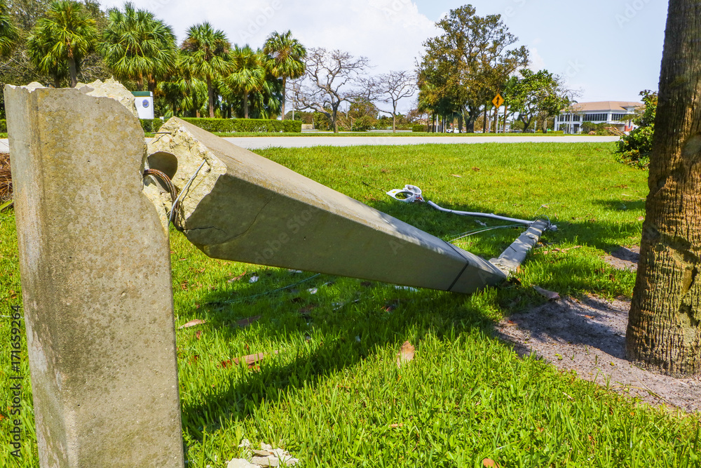 Fototapeta premium Hurricane Irma Damage