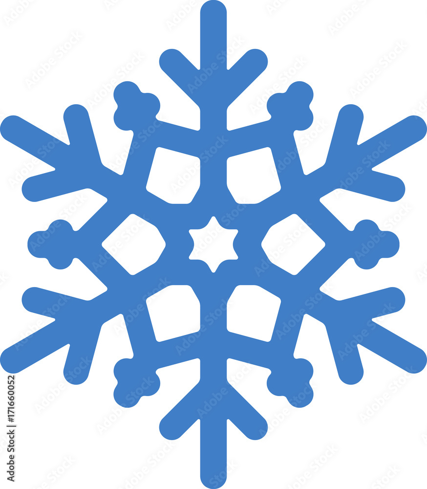 Blue vector snowflake. Simple stylish icon design with rounded corner. Blue vector snowflake. Simple stylish icon design with rounded corner.