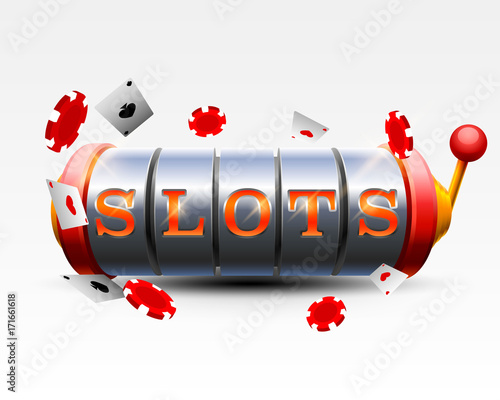 Casino slots jackpot 777 signboard. Vector illustration