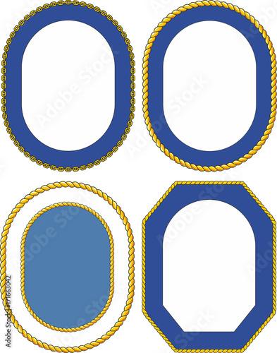 Set of ship emblem crest templates