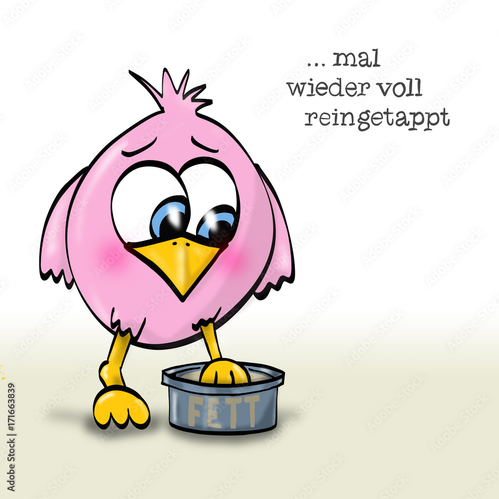 Fettnäpfchen Birdie StockIllustration Adobe Stock