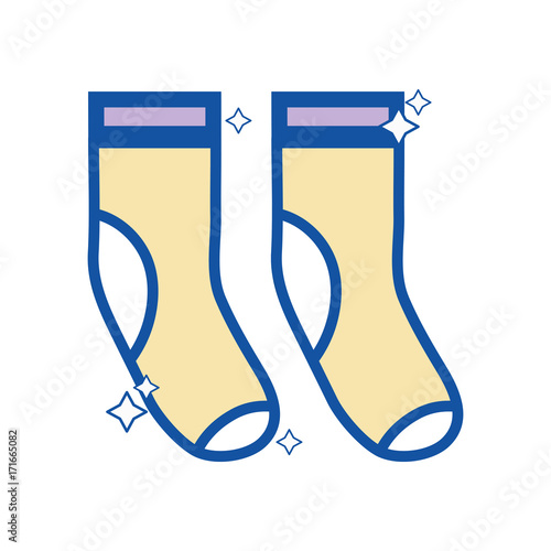 clean socks style design icon vector illustration