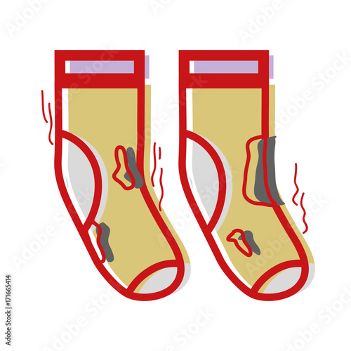 dirty socks style design icon vector illustration