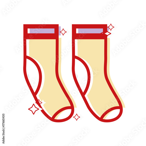 clean socks style design icon vector illustration