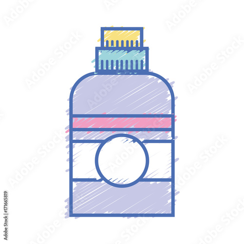 liquit detergent in bottle design to clean vector illustration