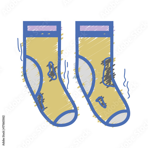 dirty socks style design icon vector illustration