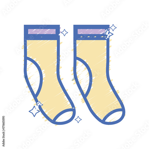 clean socks style design icon vector illustration