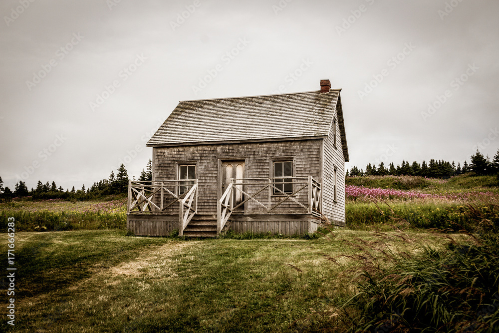 Fototapeta premium abandoned old house on a hill