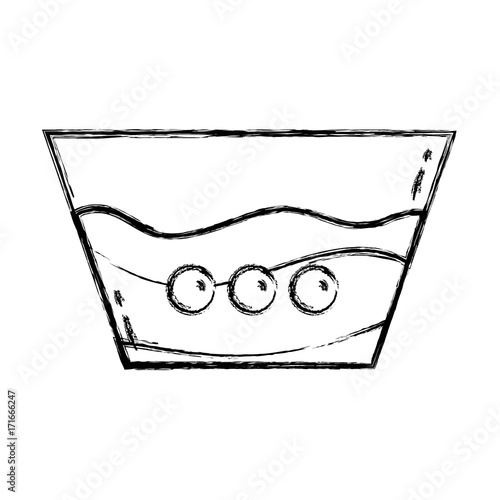 figure water pail design to clean clothes vector illustration