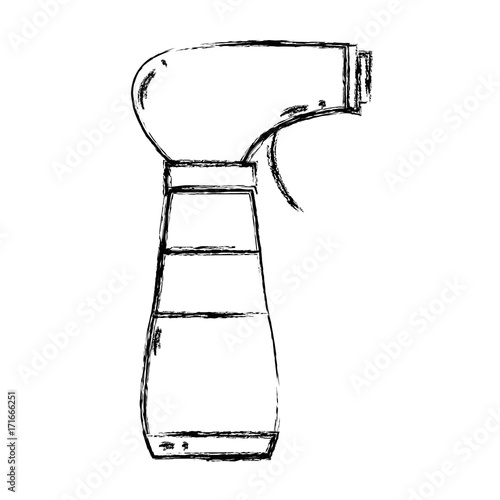 figure spray bottle design with soap to clean vector illustration