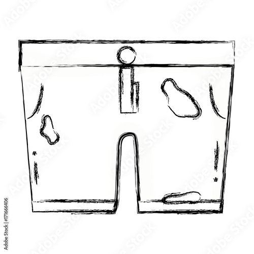 figure dirty shorts style design icon vector illustration
