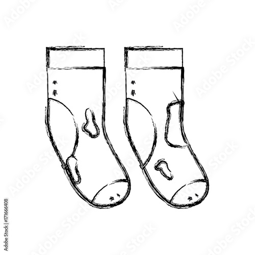 figure dirty socks style design icon vector illustration